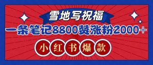 一条笔记8800+赞，涨粉2000+，火爆小红书的recraft雪地写祝福玩法(附提示词及工具)-网创论坛