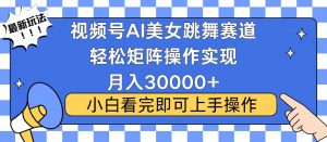 视频号蓝海赛道玩法，当天起号，拉爆流量收益，小白也能轻松月入30000+-网创论坛
