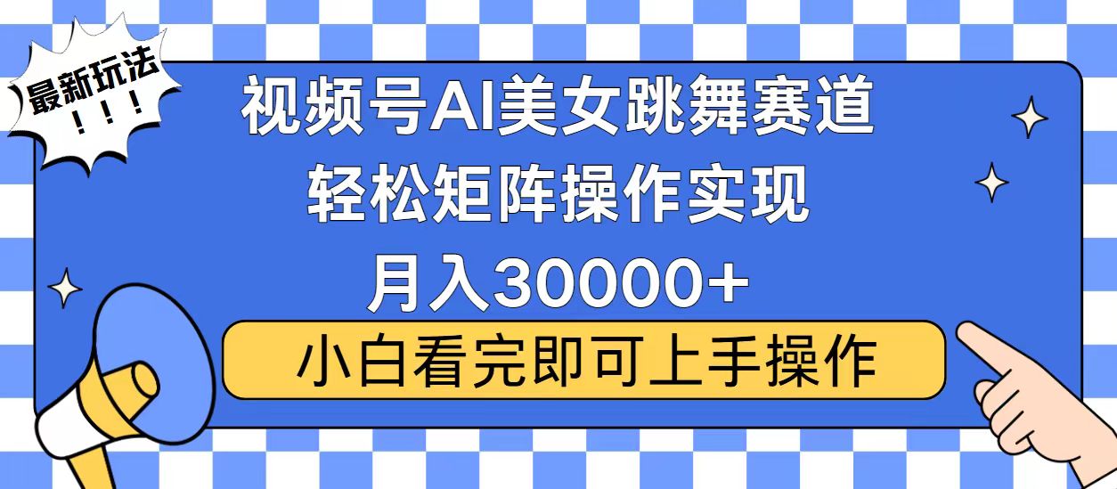 视频号蓝海赛道玩法，当天起号，拉爆流量收益，小白也能轻松月入30000+-网创论坛