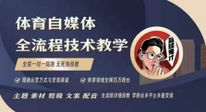 体育自媒体创作全流程讲解，百万大V带你全流程学习体育自媒体短视频文案创作、视频制作和账号运营-网创论坛