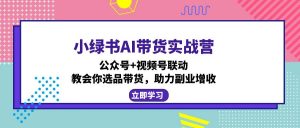 小绿书AI带货实战营：公众号+视频号联动，教会你选品带货，助力副业增收-网创论坛