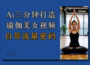 Ai3分钟打造瑜伽美女视频，自带流量密码-网创论坛