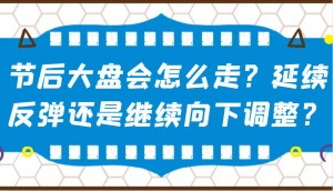 某公众号付费文章：节后大盘会怎么走？延续反弹还是继续向下调整？-网创论坛