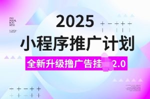 2025小程序推广计划，全新升级撸广告挂JI2.0玩法，日入多张，小白可做【揭秘】-网创论坛