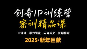 2025年“知识付费IP训练营”小白避坑年赚百万,暴力引流,闪电成交-网创论坛