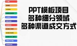 PPT模板项目，多种细分领域，多种渠道成交方式，实操教学-网创论坛