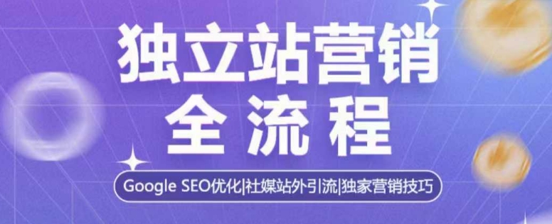 独立站营销全流程，Google SEO优化，社媒站外引流，独家营销技巧-网创论坛