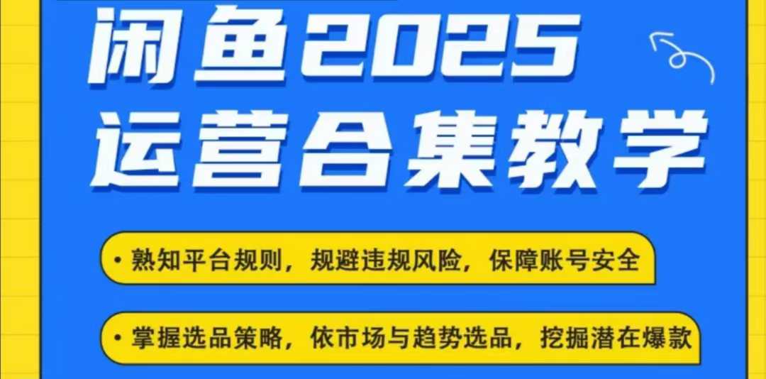 2025闲鱼电商运营全集，2025最新咸鱼玩法-网创论坛
