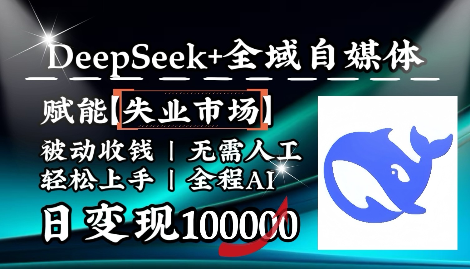 降维打击，DeepSeek+失业市场，全自动操作，结合人人刚需，单月利润轻松破100000＋-网创论坛