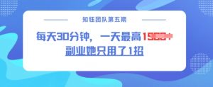 副业她只用了1招，每天30分钟，无脑二创，一天最高1.5k-网创论坛