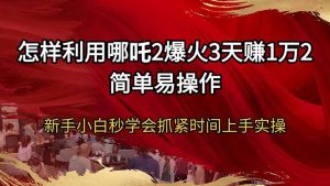 怎样利用哪吒2爆火3天赚1万2简单易操作新手小白秒学会抓紧时间上手实操-网创论坛