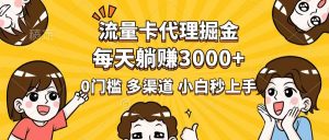 流量卡代理掘金，0门槛，每天躺赚3000+，多种推广渠道，新手小白轻松上手-网创论坛