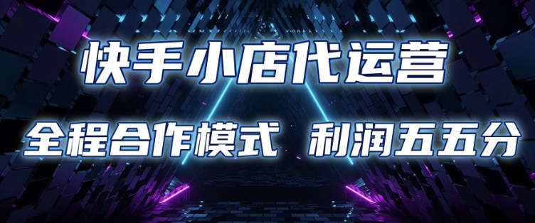 快手小店代运营 限时托管计划 合作模式 利润五五分成【揭秘】-网创论坛