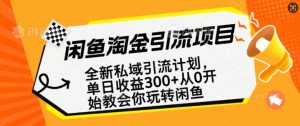 闲鱼淘金私域引流计划，从0开始玩转闲鱼，副业也可以挣到全职的工资-网创论坛