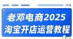 2025淘宝开店运营教程直通车，直通车，万相无界，网店注册经营推广培训视频课程-网创论坛