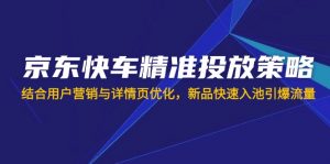 京东快车精准投放策略，结合用户营销与详情页优化，新品快速入池引爆流量-网创论坛