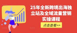 25年全新跨境出海独立站及全域流量营销实操课程，跨境电商独立站TIKTOK全域营销普货特货玩法大全-网创论坛