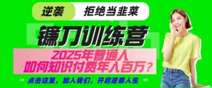 镰刀训练营超级IP合伙人，25年普通人如何通过“知识付费”实现逆袭-网创论坛