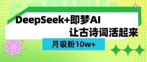 用DeepSeek做AI 古诗词视频，涨粉 10W+(保姆级教程)-网创论坛