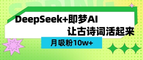 用DeepSeek做AI 古诗词视频，涨粉 10W+(保姆级教程)-网创论坛