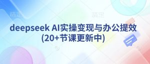 deepseek AI实操变现与办公提效(20+节课更新中)-网创论坛