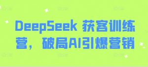 DeepSeek 获客训练营，破局AI引爆营销-网创论坛