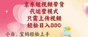 京东短视频带货，2025翻身项目，只需上传视频，单月稳定变现8k+【揭秘】-网创论坛
