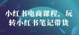 小红书电商课程，玩转小红书笔记带货-网创论坛