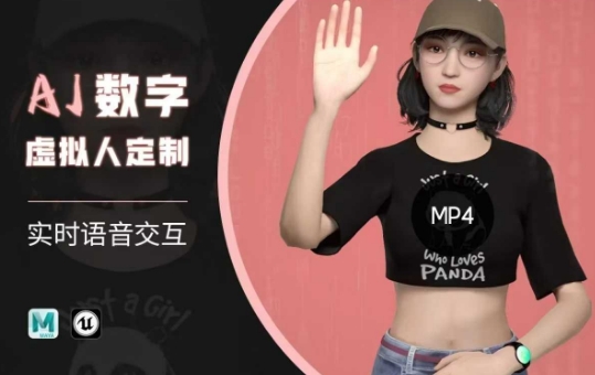 Ai数字人虚拟(智能体)实时语音交互特训营，​自行定制超写实角色AI数字人交互技术-网创论坛