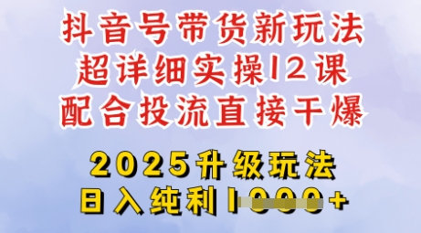 2025全新升级抖音带货玩法，一天纯利四位数，从剪辑到选品再到发布投流，超详细玩法揭秘-网创论坛