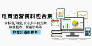 电商运营资料包合集，含抖音/淘宝/京东多平台方案，数据报表、营销策略等-网创论坛