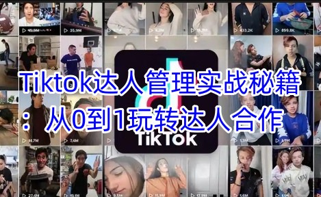 Tiktok达人管理实战秘籍：从0到1玩转达人合作-网创论坛