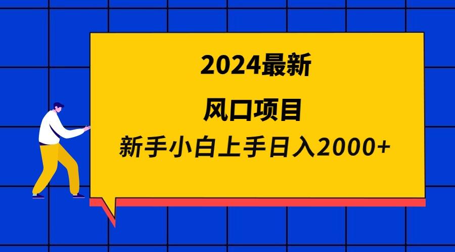 (9483期)2024最新风口项目 新手小白日入2000+-网创论坛