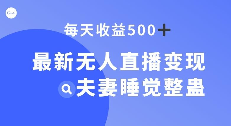 最新无人直播变现，夫妻睡觉整蛊，每天躺赚500+【揭秘】-网创论坛