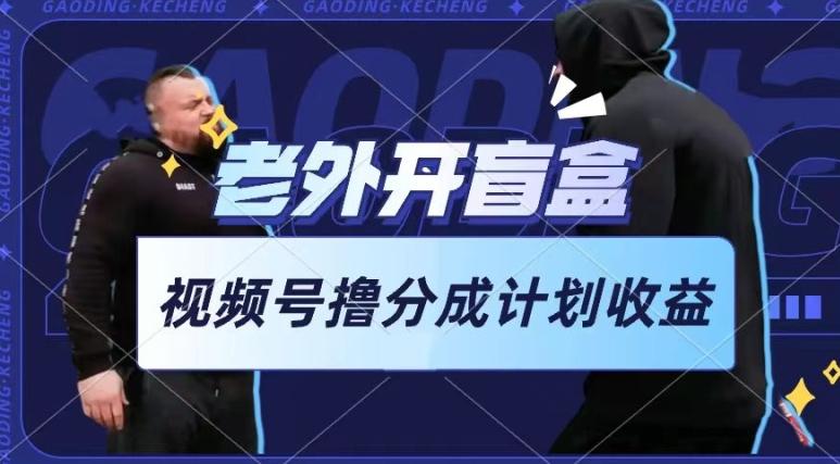 老外开盲盒视频，撸视频号分成计划收益，每天只需一小时，新手小白轻松上手【揭秘】-网创论坛