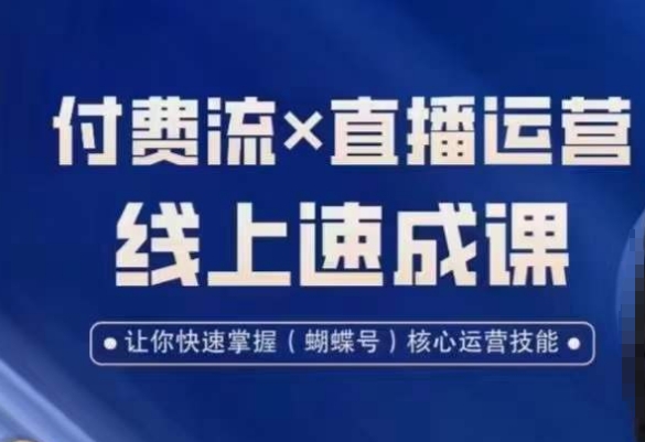 视频号付费流实操课程，付费流✖️直播运营速成课，让你快速掌握视频号核心运营技能-网创论坛