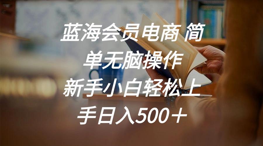 蓝海会员电商 简单无脑操作 新手小白轻松上手日入500＋-网创论坛