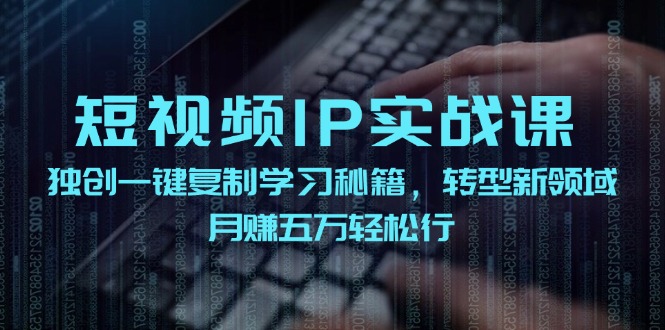 短视频IP实战课，独创一键复制学习秘籍，转战新领域，月赚五万轻松行-网创论坛