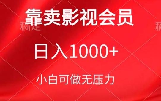 靠卖影视会员，日入1000+，落地保姆级教程，新手可学【揭秘】-网创论坛