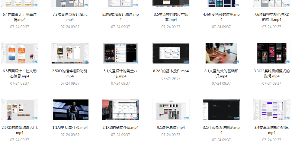 UI设计师入门指南全套课程 从入门到精通（视频课程+课件）-网创论坛