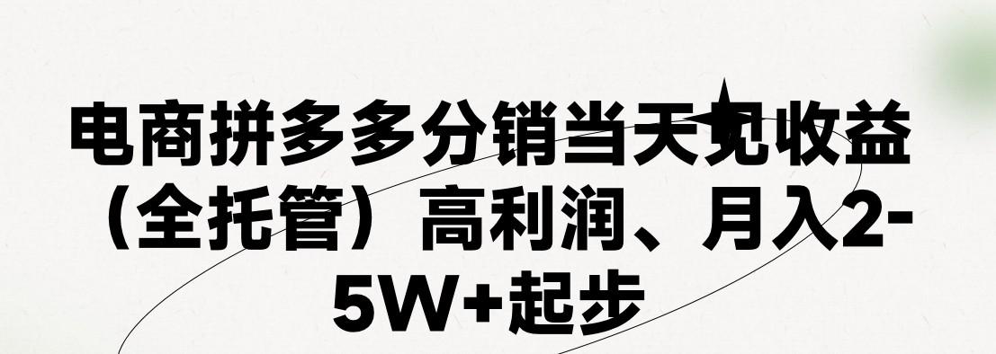 最新拼多多模式日入4K+两天销量过百单，无学费、 老运营代操作、小白福利，了解不吃亏-网创论坛