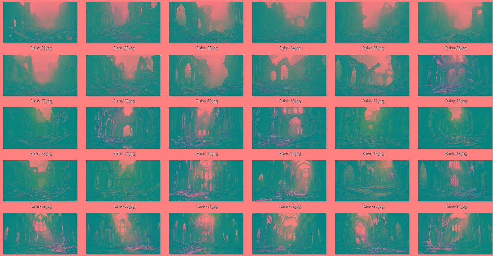 1600张科幻外星恐怖战争废墟环境背景 5K高清图片素材-网创论坛