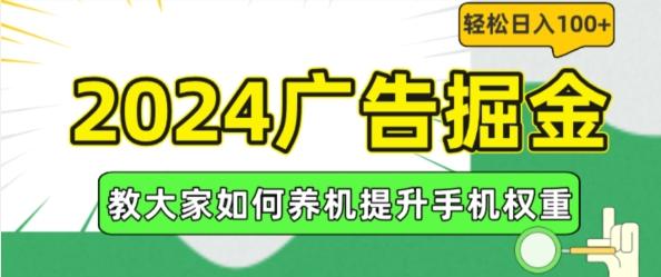 2024广告掘金，教大家如何养机提升手机权重，轻松日入100+【揭秘】-网创论坛