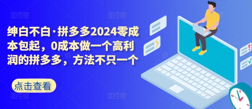 拼多多2024零成本包起，0成本做一个高利润的拼多多，方法不只一个-网创论坛