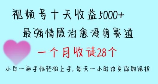 十天收益5000+，多平台捞金，视频号情感治愈漫剪，一个月收徒28个，小白一部手机轻松上手【揭秘】-网创论坛