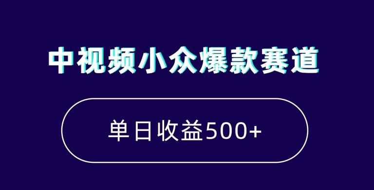中视频小众爆款赛道，7天涨粉5万+，小白也能无脑操作，轻松月入上万【揭秘】-网创论坛