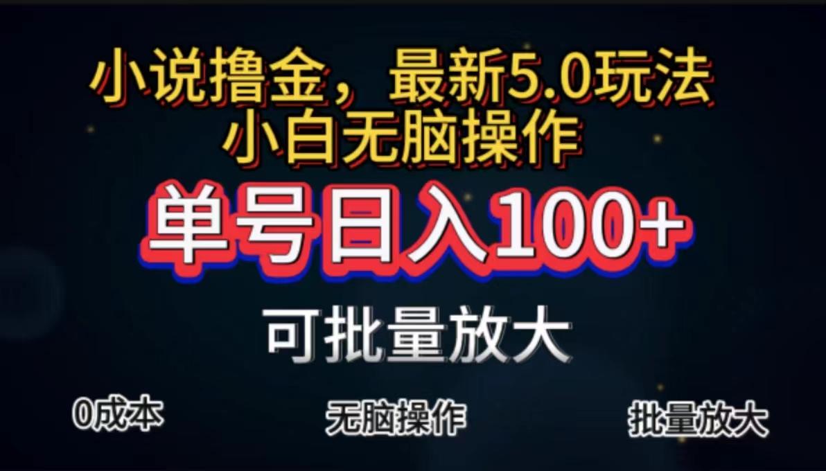 全自动小说撸金，单号日入100+小白轻松上手，无脑操作-网创论坛