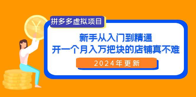 (9744期)拼多多虚拟项目：入门到精通，开一个月入万把块的店铺 真不难(24年更新)-网创论坛