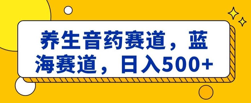 养生音药赛道，蓝海赛道，日入500+【揭秘】-网创论坛