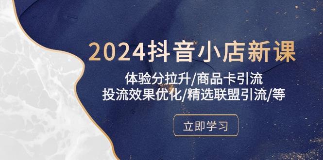 2024抖音小店新课，体验分拉升/商品卡引流/投流效果优化/精选联盟引流/等-网创论坛